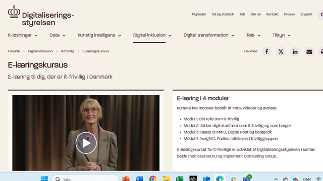 Kursus fra Digitaliseringsstyrelsen til it-frivillige i Danmark